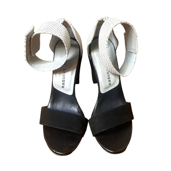 Chinese Laundry Balance Black and White Single Strap Sandals - Picture 6 of 11